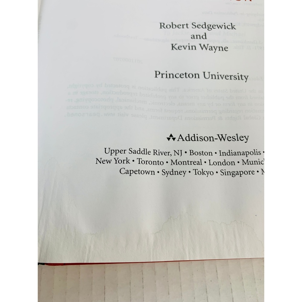 Addison-Wesley Algorithms 4th Edition Textbook Unisex OS Red CS Programming Book - Picture 7 of 7